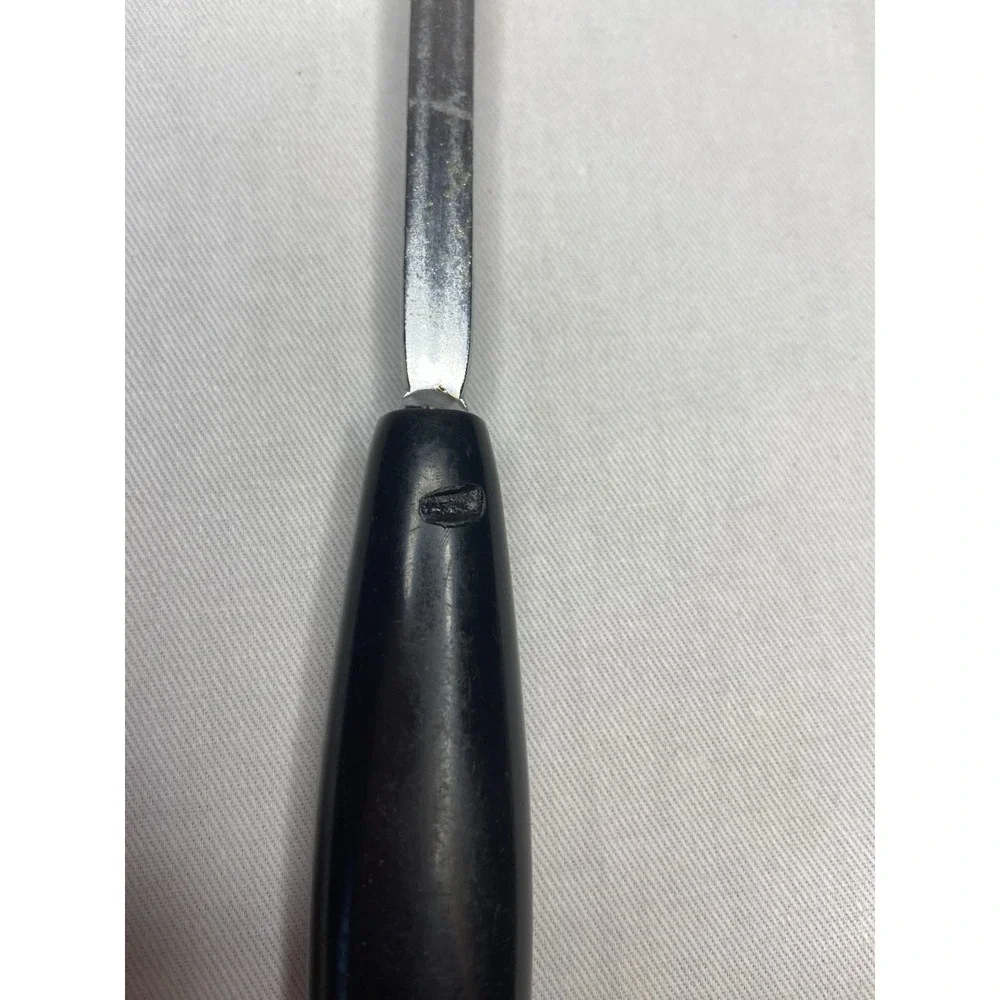 Vintage Foley USA‎ Chrome Plated Meat Carving Fork Black Handle 10.5 Inch